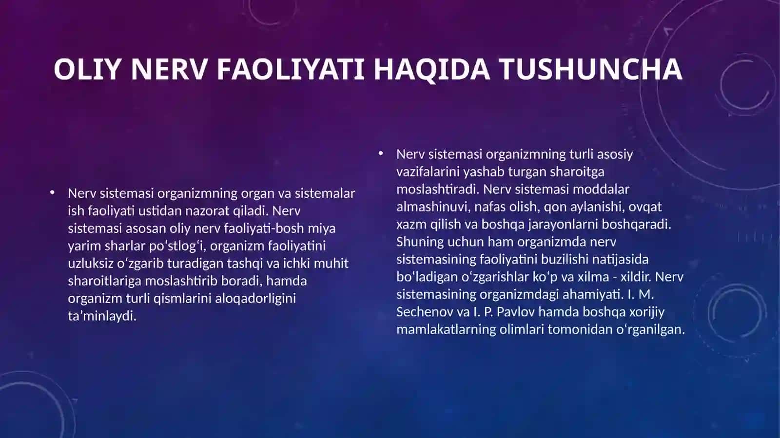 Oliynerv faoliyatining buzilishi 3
