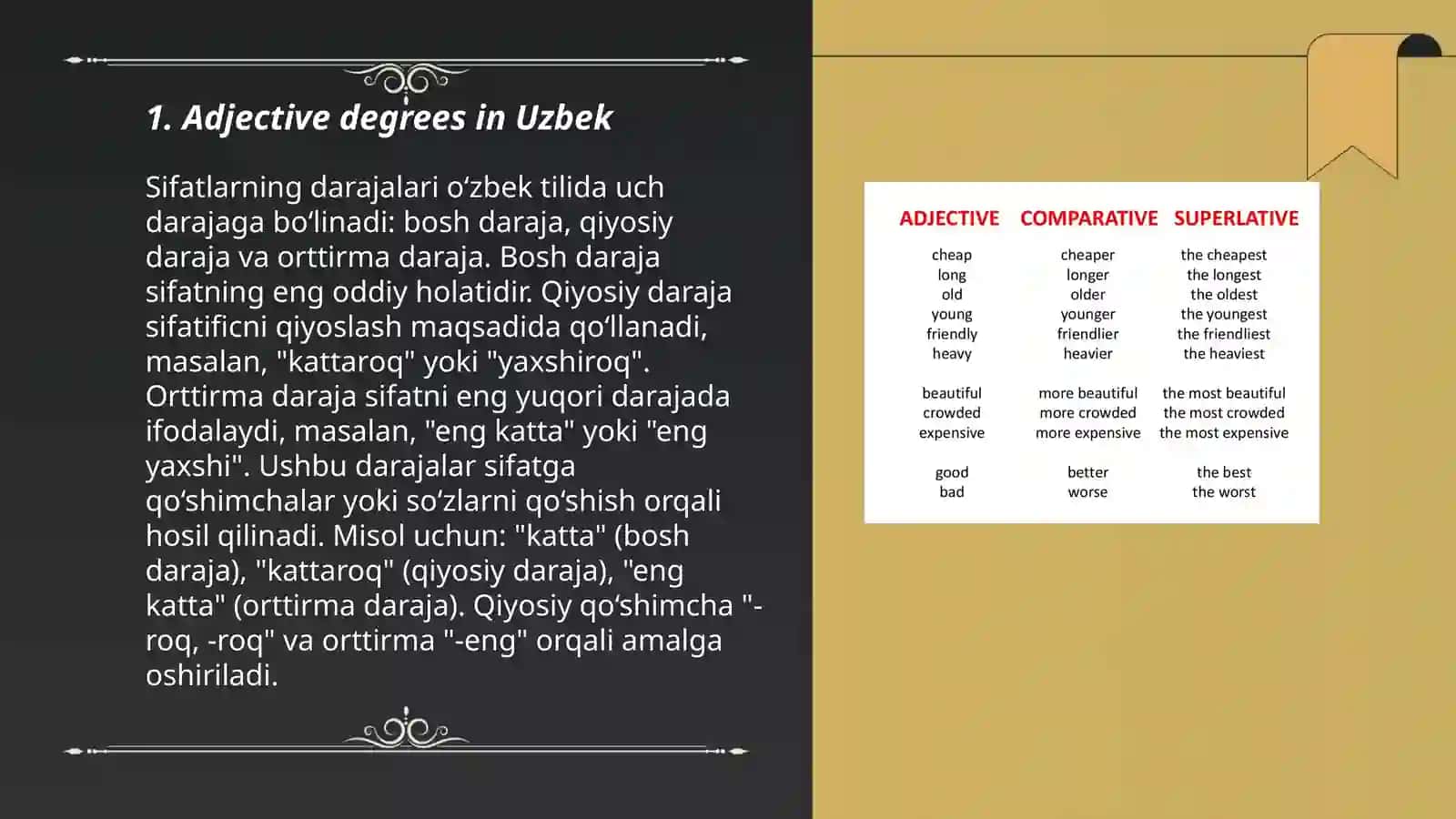 Sifatlarning darajalari 3