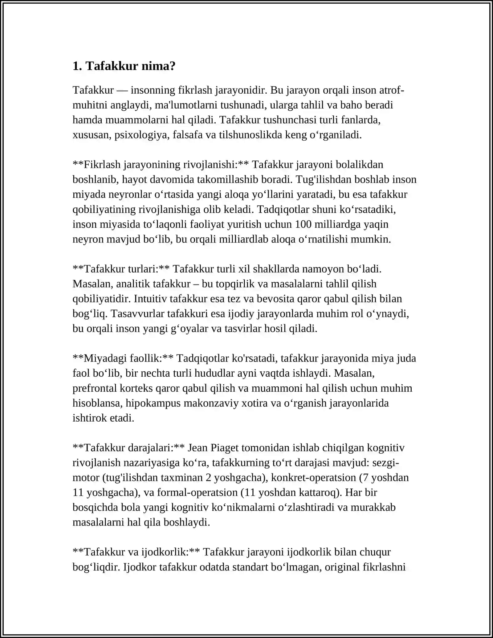 TAFAKKUR XAQIDA TOLIQ MALUMOT 3