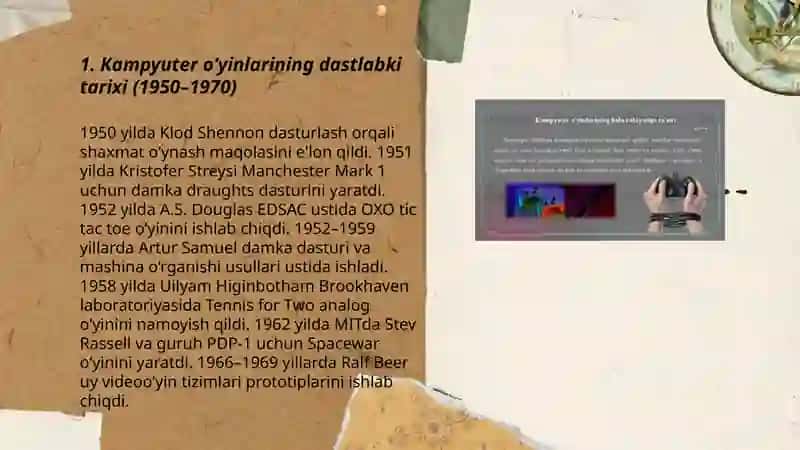 Kampyuter o‘yinlari va ularning kelib chiqish 3