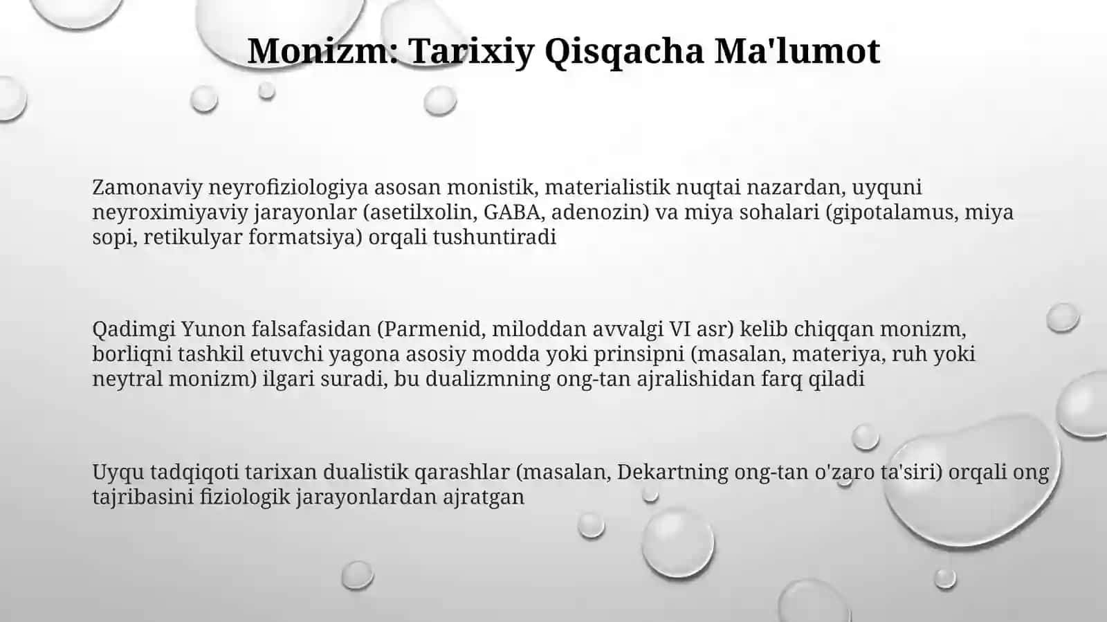 Insonni tushunishda dualizm va monizm nuqtainazaridan yondashuv 3