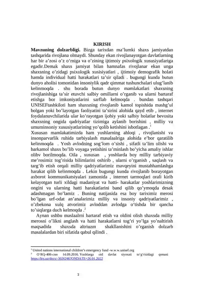 ALTRUIZMNI RIVOJLANTIRISH BO’YICHA PSIXOLOGIK MASLAHATNI TASHKIL ETISH SHART-SHAROITLARI 3