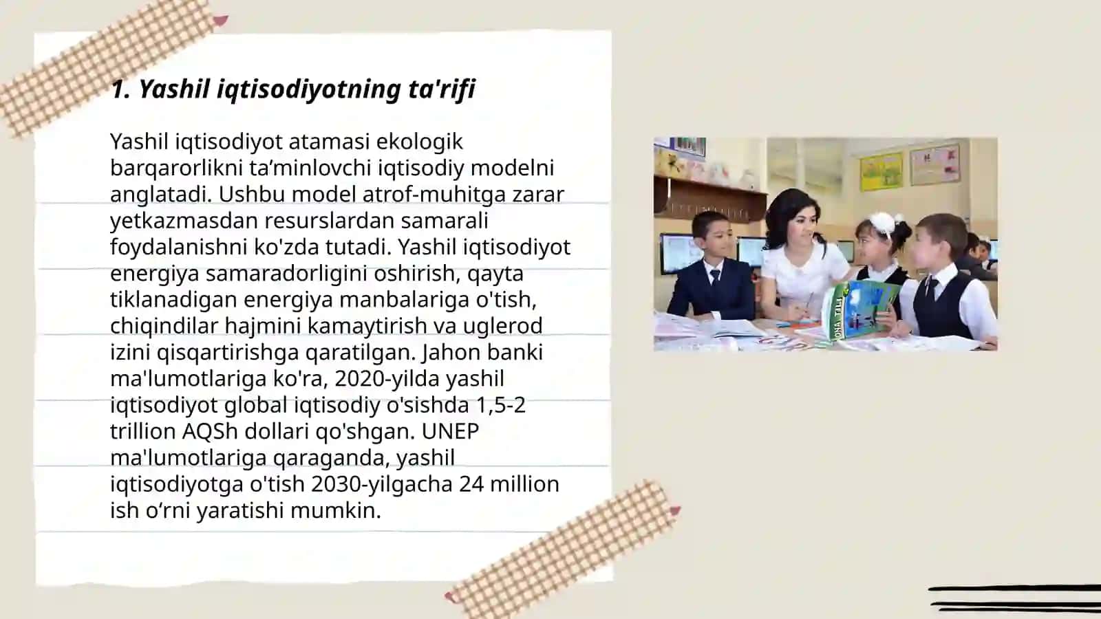 Yashil iqtisodiyotning qisqacha mazmuni va asosiy tushunchalar 3