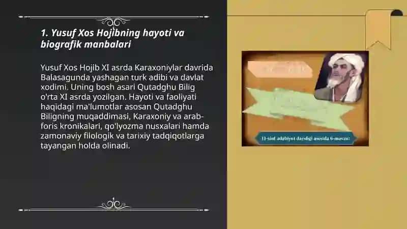 Yusuf Xos Hojibning "Qutadg'u bilib" asari 3