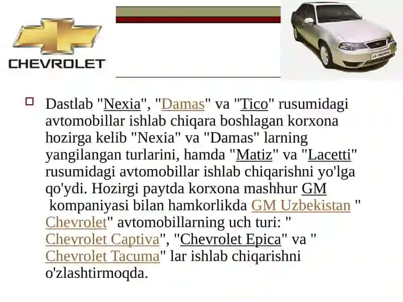 GM-O'zbekistonCHEVROLET 3