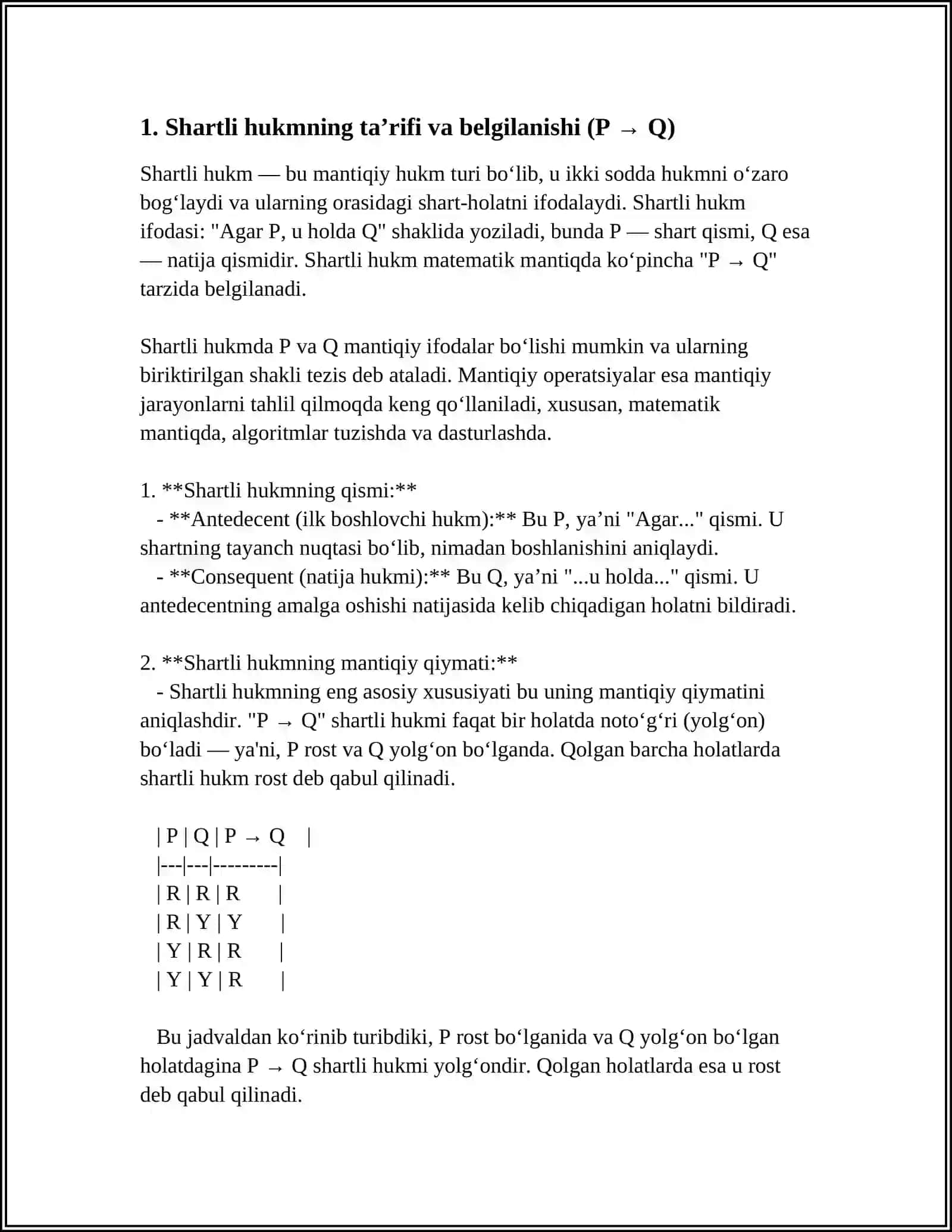 MATEMATIKADA SHARTLI HUKMLAR BILAN ISHLASH 3