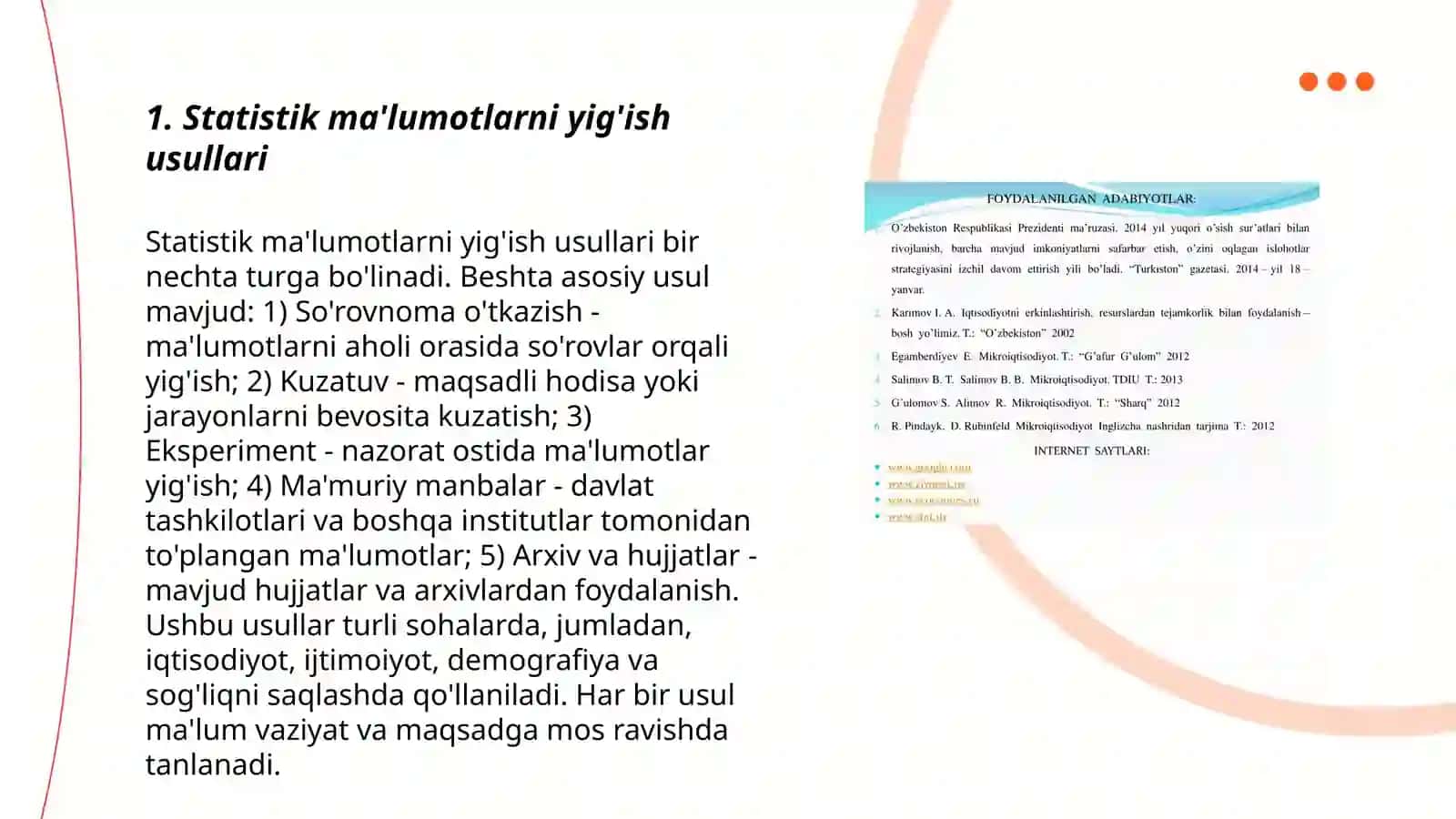 Statistik Materiallar,Tahliliy va Ishchi Jadvallarni Rasmiylashtirish 3