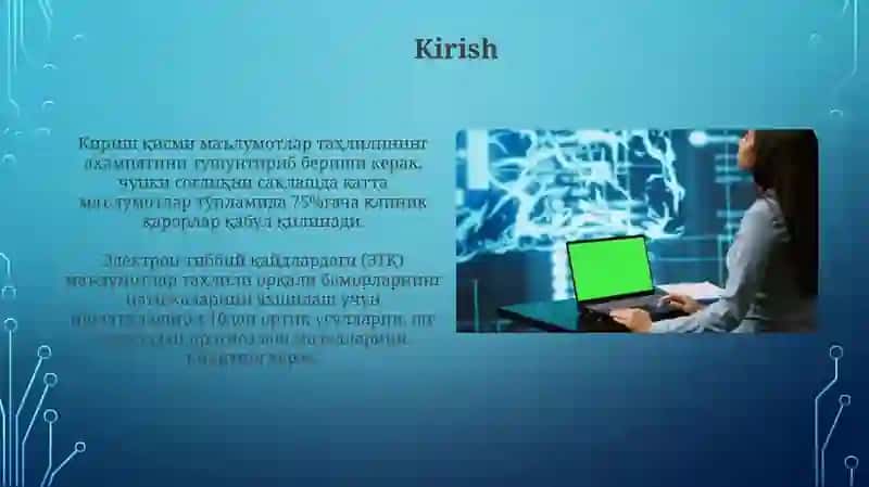 Elektron tibbiy kartalar ma'lumotlarni tahlil qilish 3