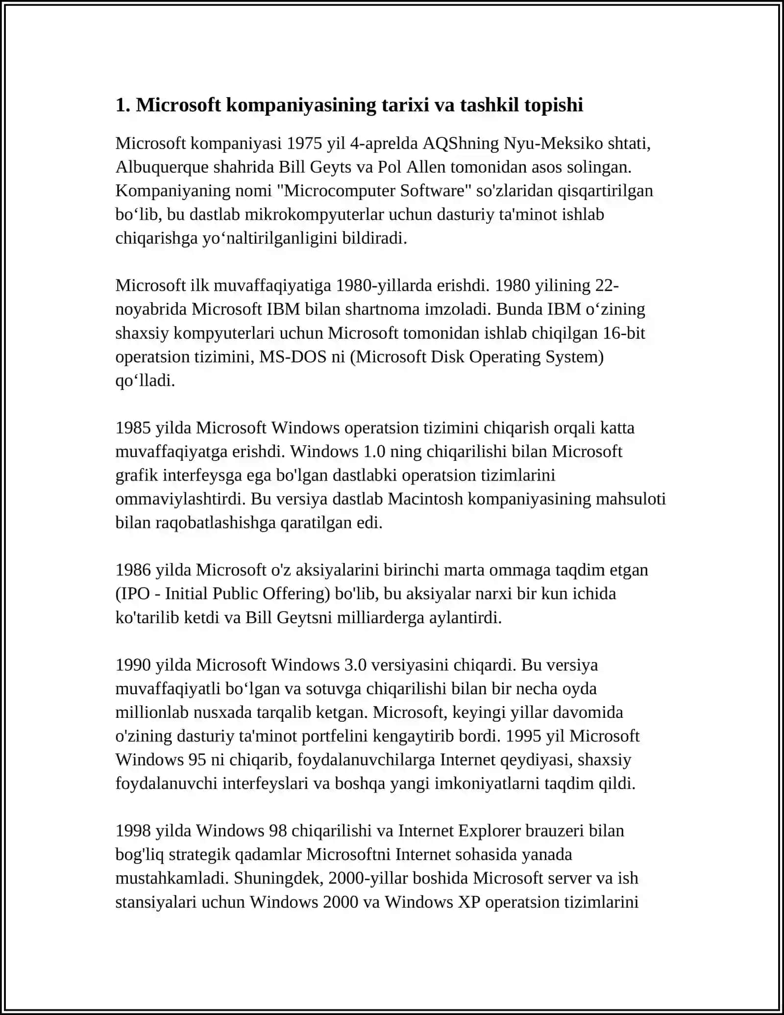 MICROSOFT HAQIDA PREZITATSIYA 3
