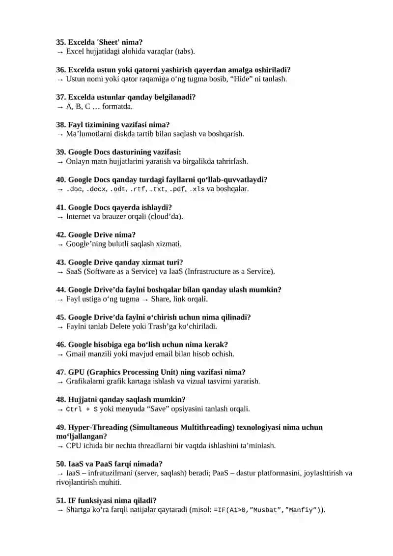 Argos test javoblari informatika yangi 3