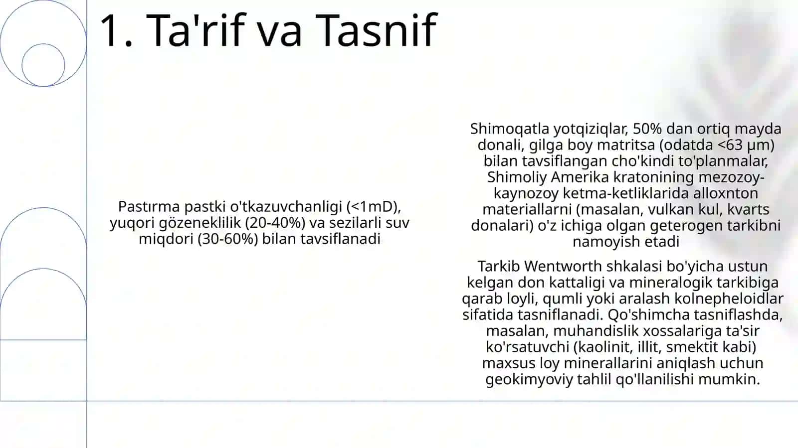 Koʻlnefeloid yotqiziqlar xossalari 3