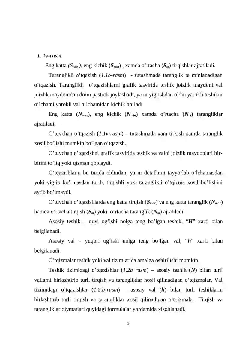 Joizlik va o‘tqazishlarning yagona tizimi 3