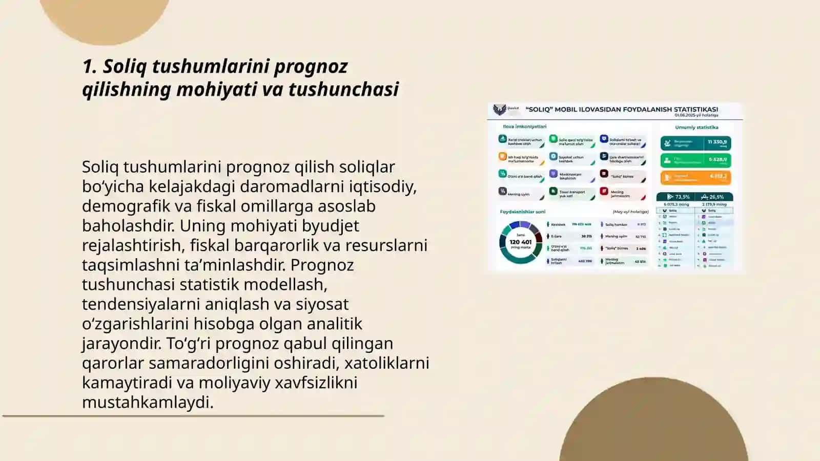 Soliq tushumlarining prognoz qilishning mohiyati, turlari, maqsadi, vazifalari va tamoyillari 3