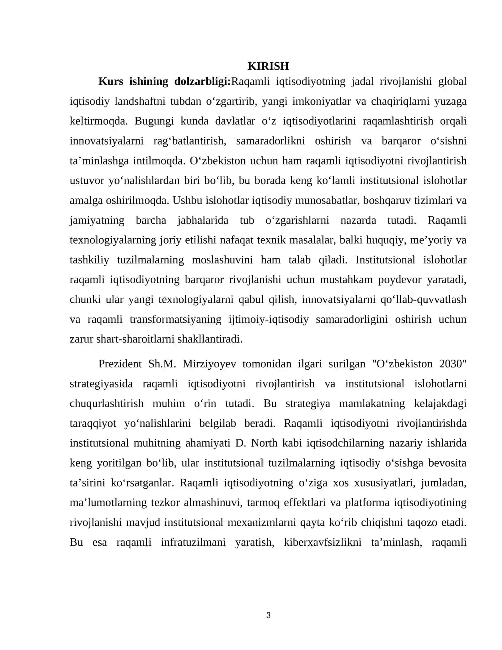 "INSTITUTSIONAL ISLOHATLAR RAQAMLI IQTISODIYOTNING BARQAROR RIVOJLANISHIGA TAʼSIRI" 3