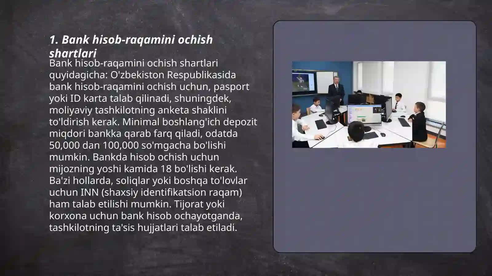Yuridik va jismoniy shaxslarga hisob-raqam ochish tartibi 3