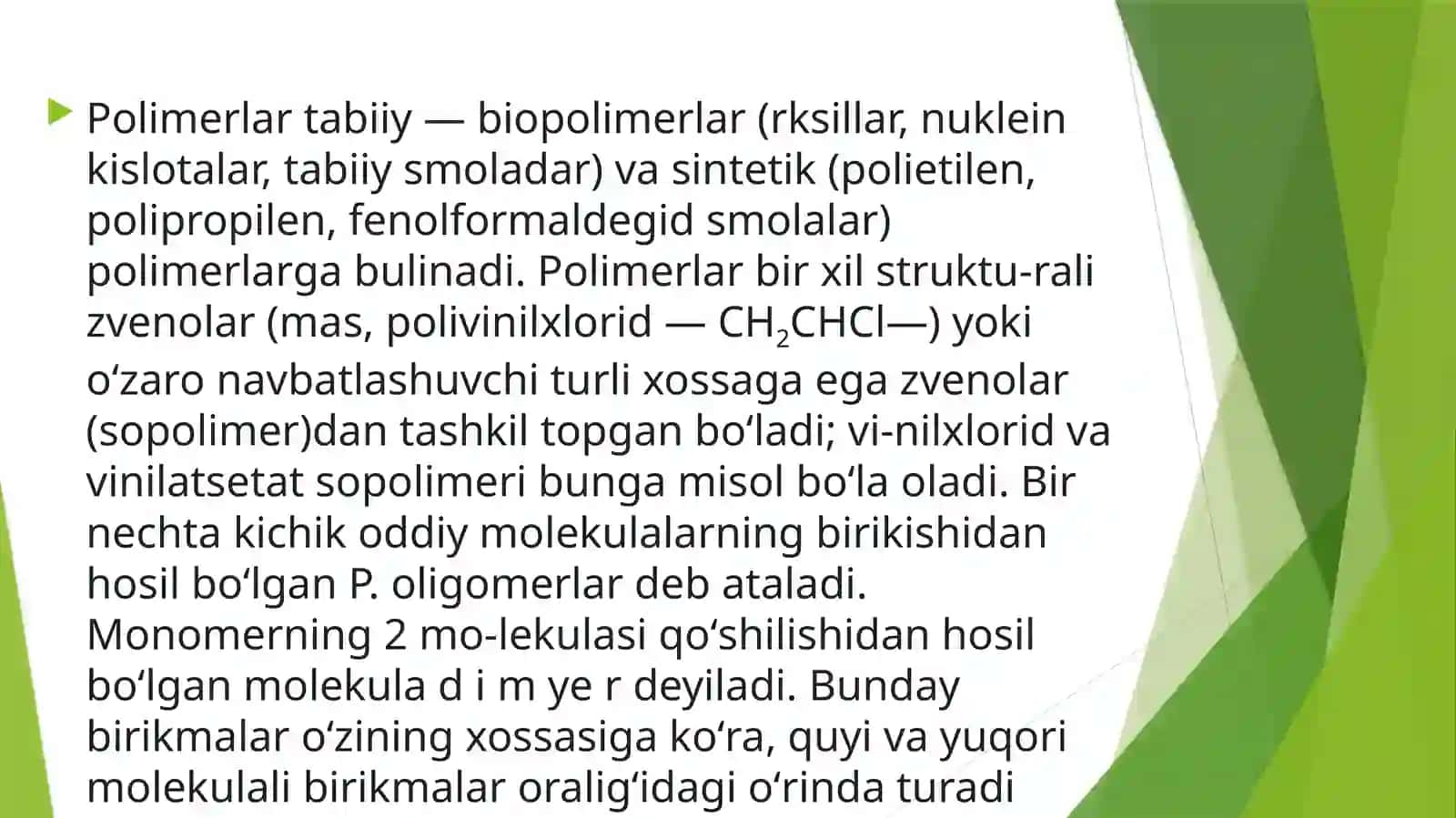 Polimerlarning sintezida neft fraktsiyalaridan monomerlar olish kimyoviy reaksiyalari 3