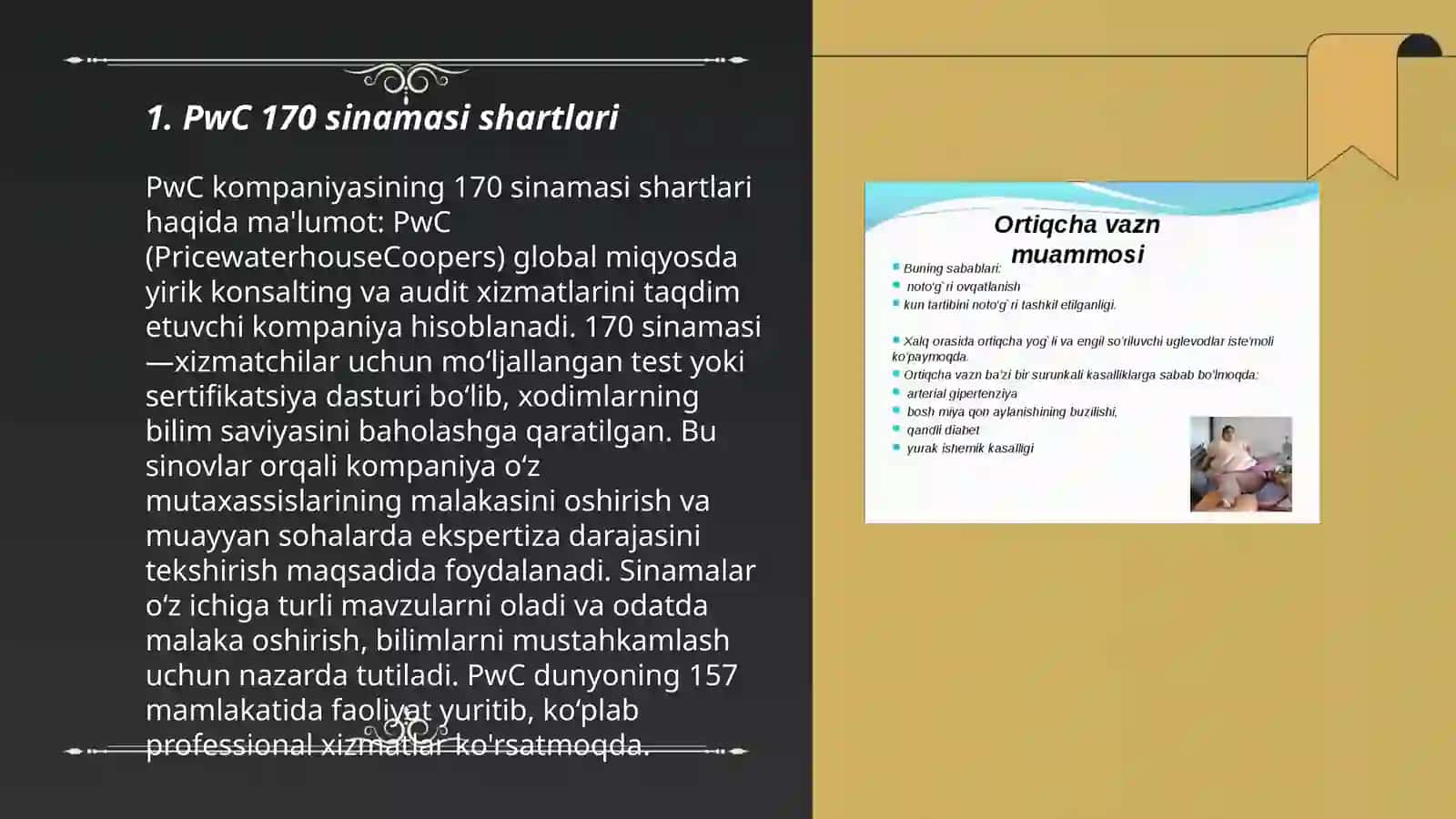 Jismoniy ish qobiliyatini aniqlash: PwC 170 va Novakki sinamasi 3