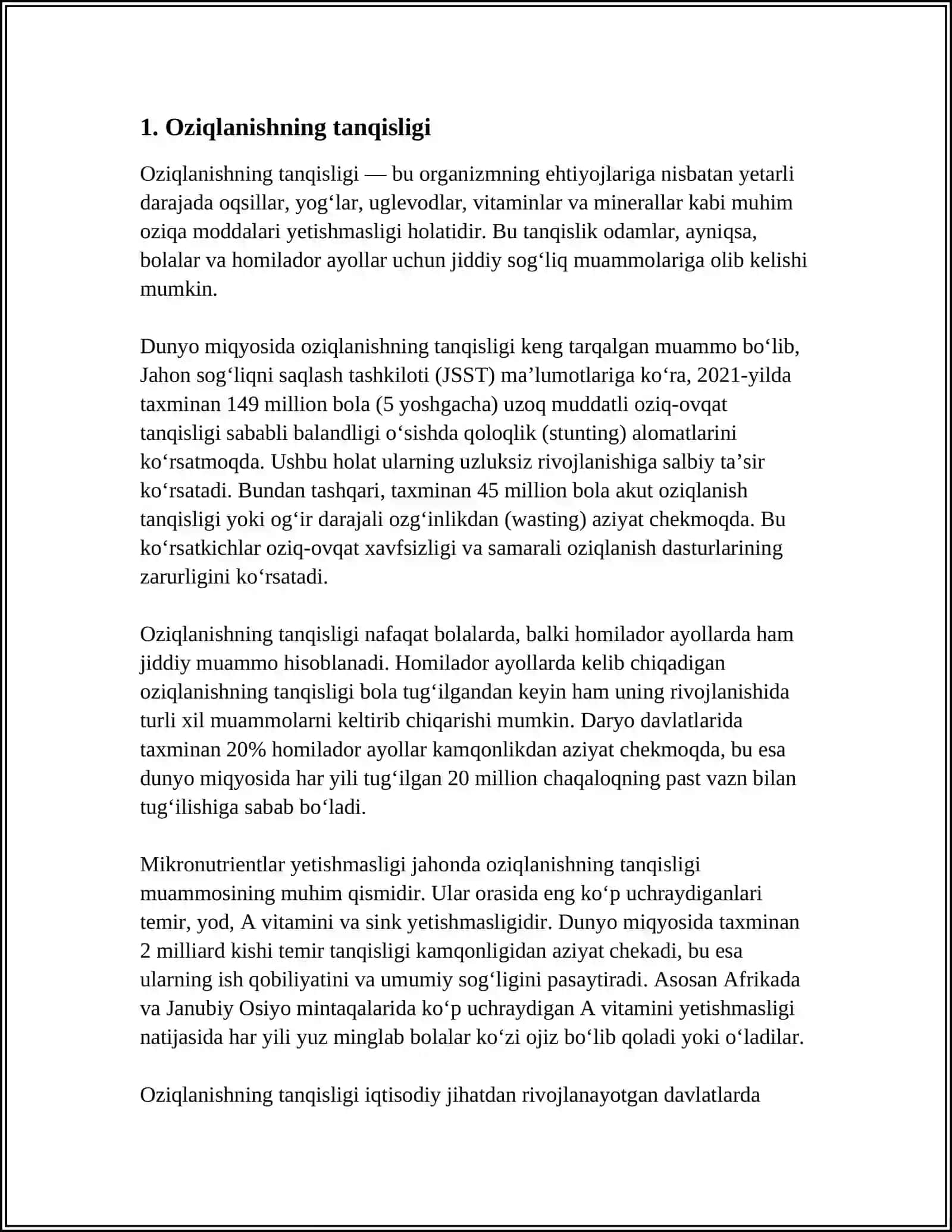 OVQATLANISHNING TANQISLIGI VA VITAMIN KASALLIKLARI VA ULARNING KELIB CHIQISHI 3