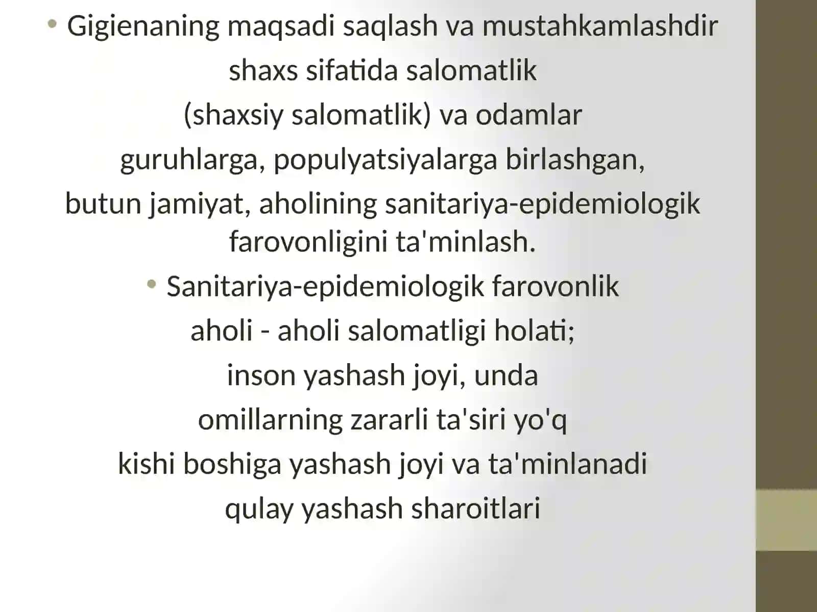 Zamonaviy gigiyena va tibbiy ekologiya, ularning tibbiyotdagi o‘rni 3