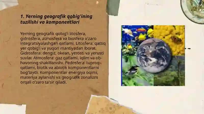 Yerning geografik qobig'i. Biosfera 3