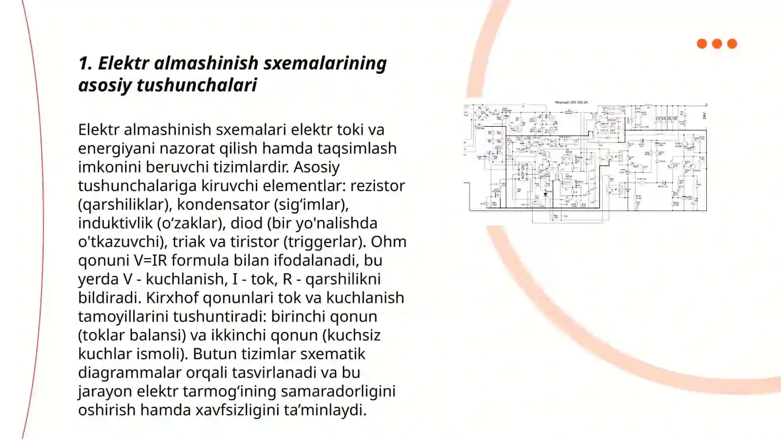Elektr almashinish sxemasini tuzish 3