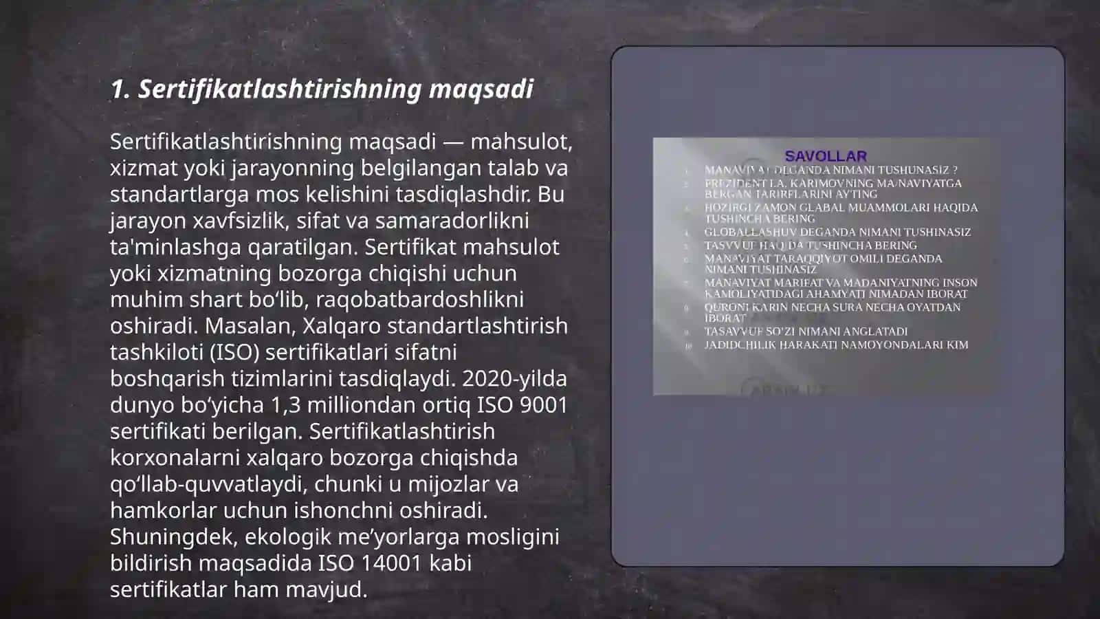 Sertifikatlashtirishning maqsad va vazifalari 3
