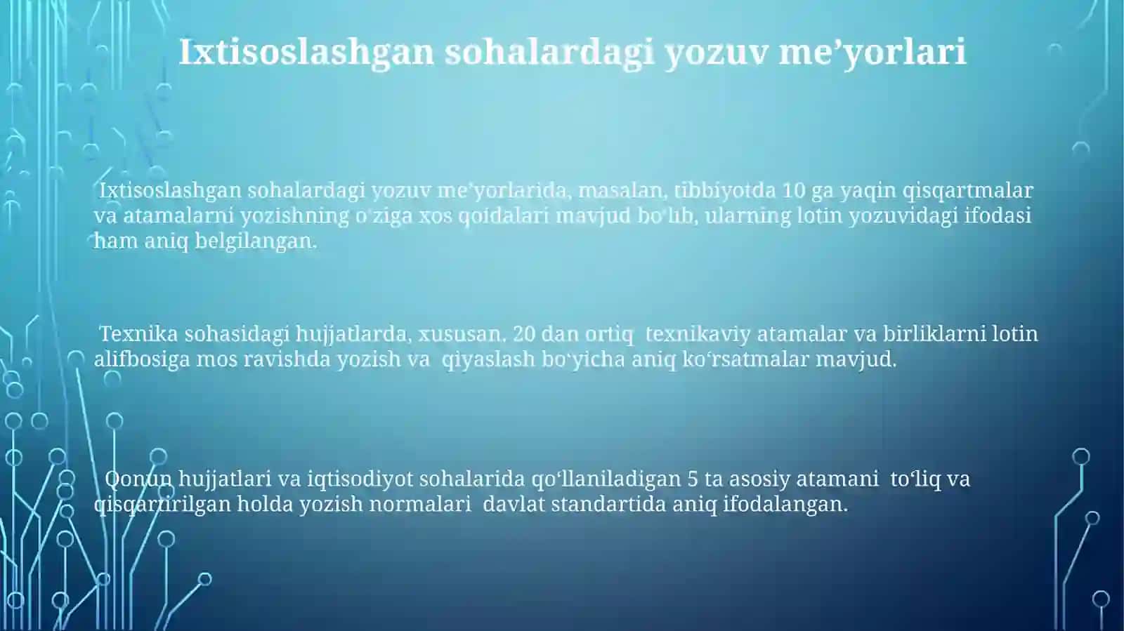 Oʻzbrk tilining imlo qoidalari va soha egalarining savodxonligi 3
