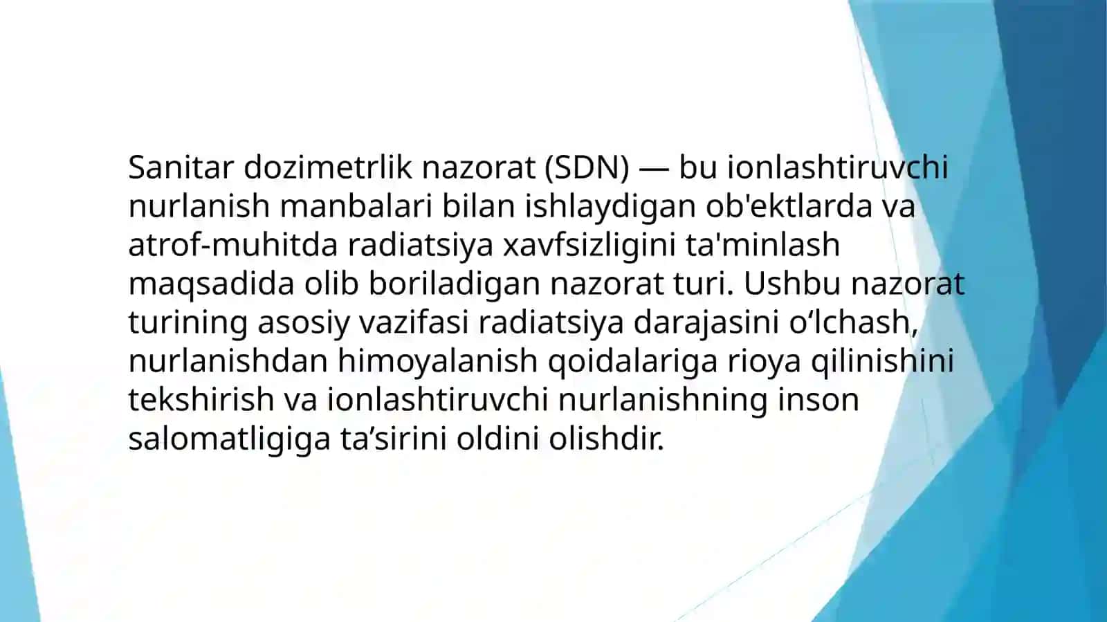 Sanitardozimetrlik nazorati haqida tushuncha 3