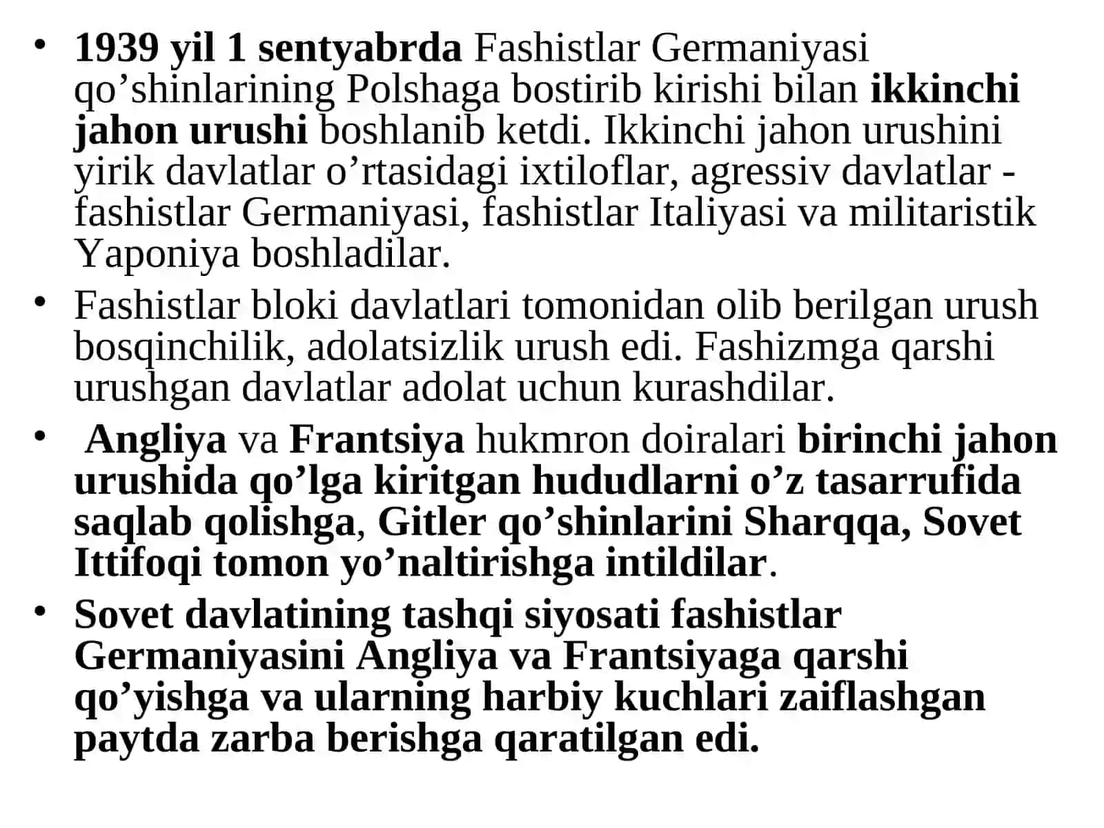 Ikkinchi jahon urushi yillarida o`zbek xalqining fashizm ustidan qozonilgan g`alabaga qo`shgan hissasi 3