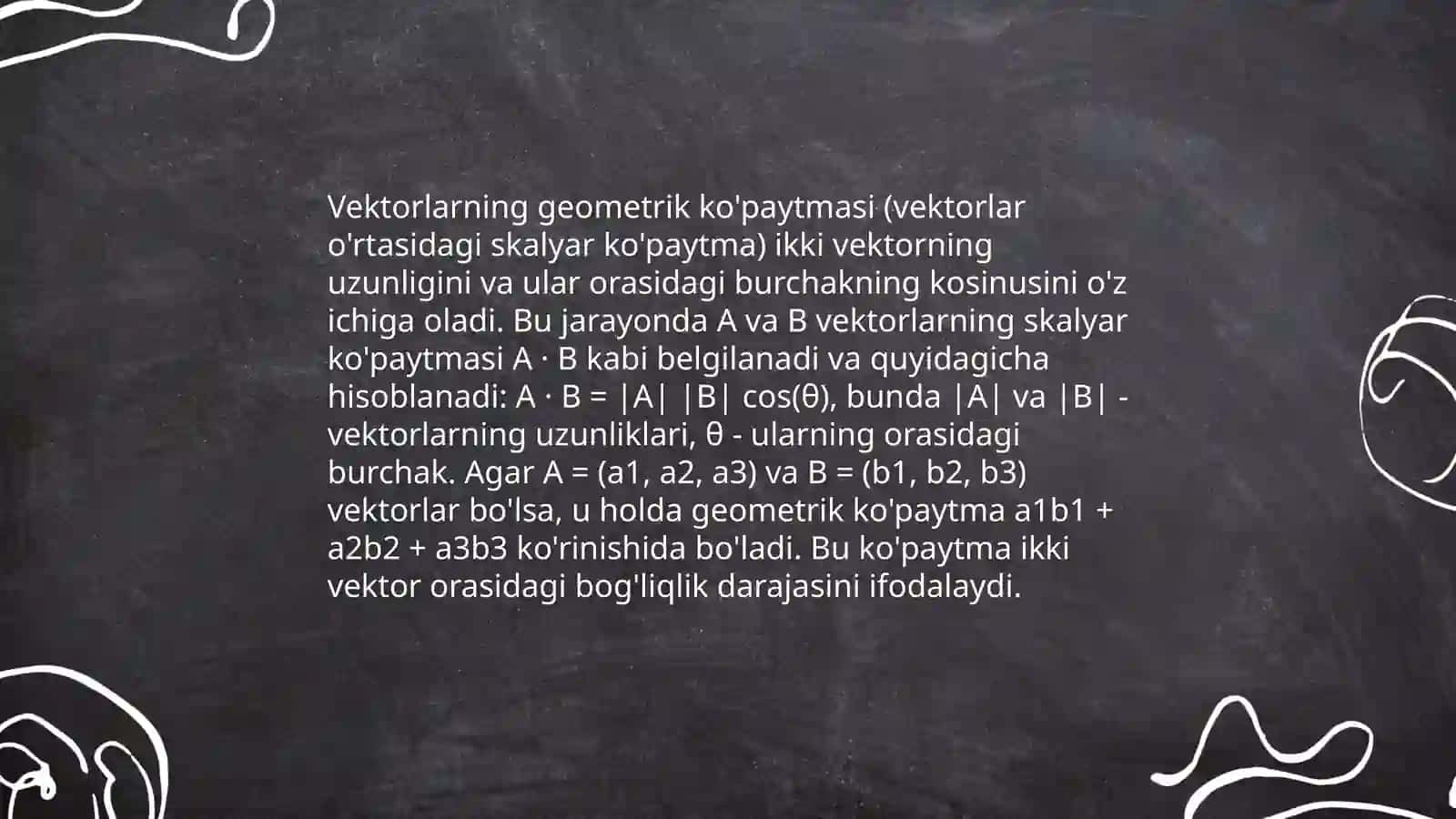 Vektorlarning vektor va aralash koʻpaytmasi 3