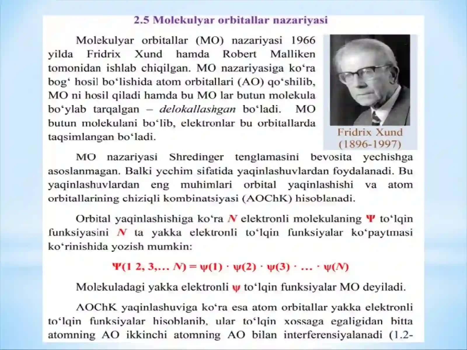 Molekulyar Orbitallar Nazariyasi 3