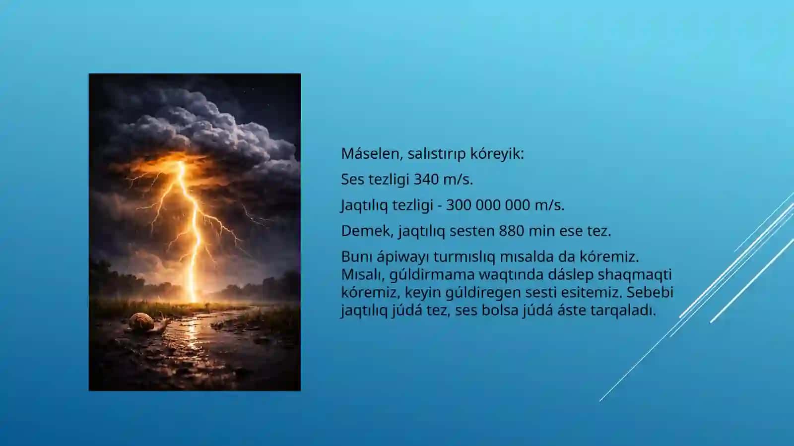 Jaqtiliq tezligin aniqlaw 3