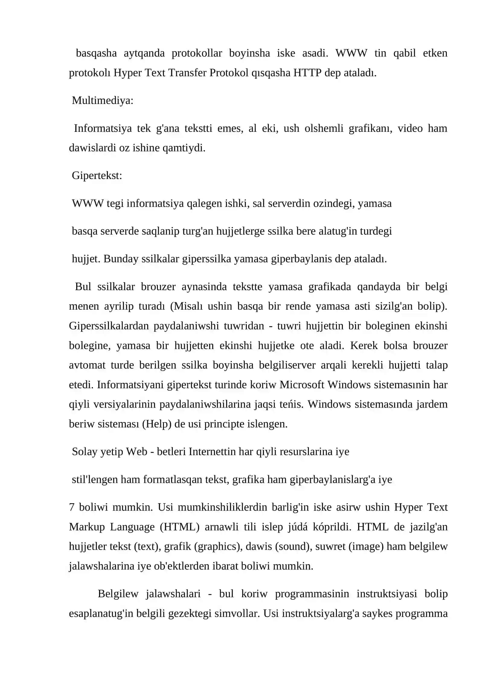 ADOBE DREAMWEAVER PROGRAMMASI JARDEMINDE VIZUAL TARIZDE VEB-BETLERDI JARATIW. VEB-SAYTTI SINAP KORIW HAM BASPADAN SHIGARIW 3