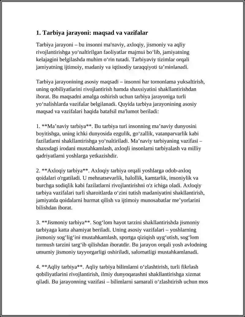 TARBIYA JARAYONINI TASHKIL ETISHGA DOIR YONDASHUVLAR 3