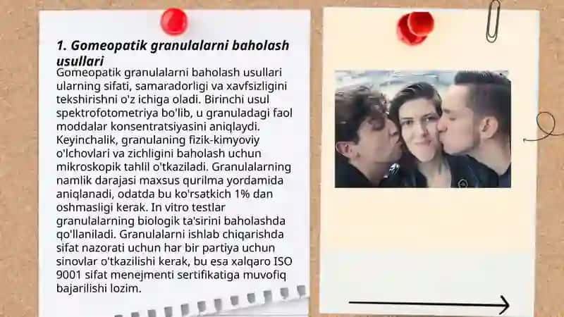 Gomeopatik granulalarni sifatini baholash usullari. Gomeopatik tabletkalar texnologiyasi 3