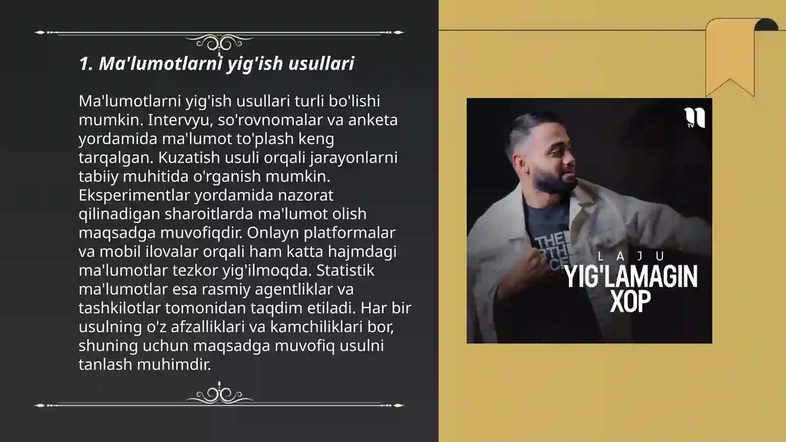 Ma'lumotlarni yig'ish jadval va diagrammalar shaklida yasashning metodik asoslari 3