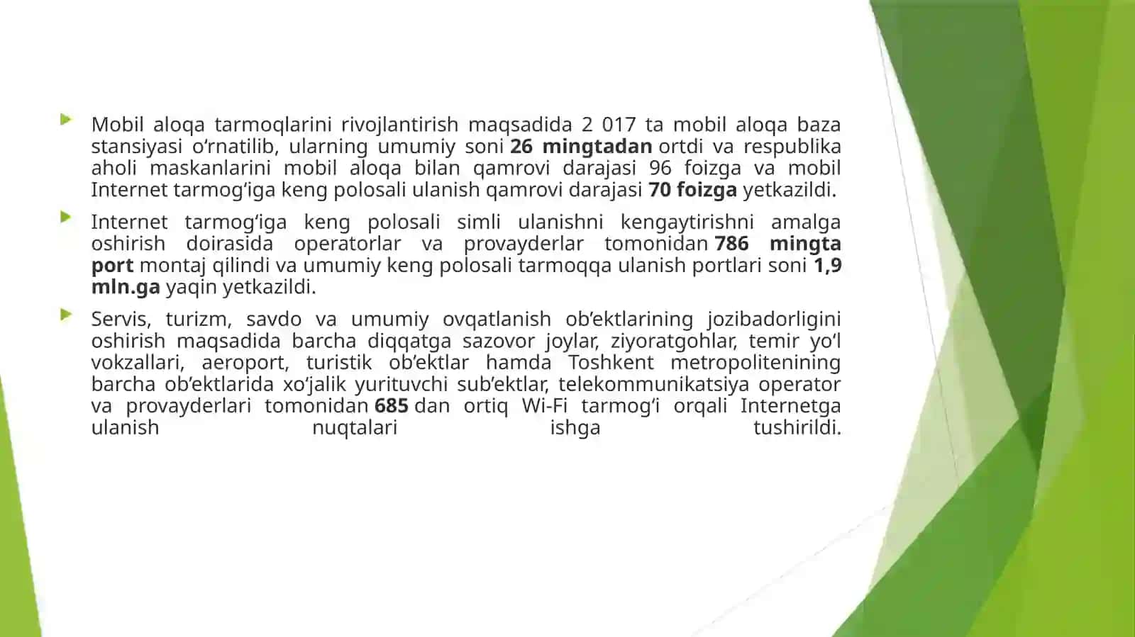 Telekommunikatsiya va simsiz aloqa texnologiyalari. 3