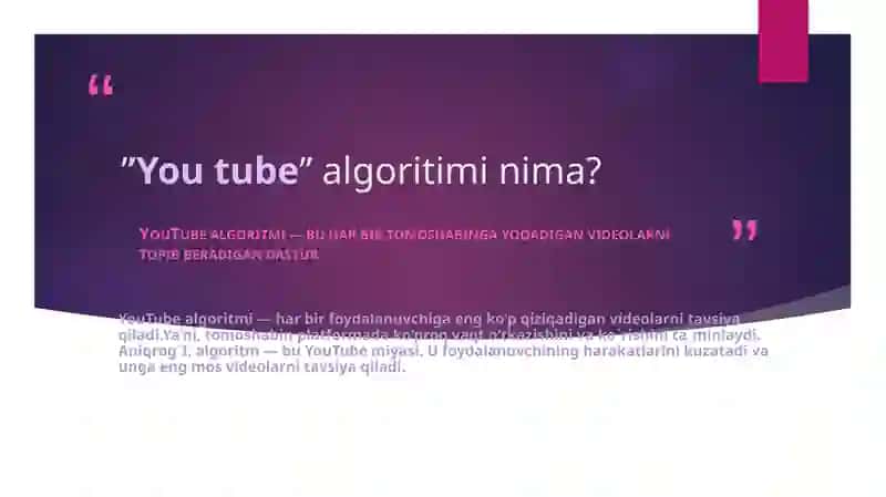YOU TUBE ALGORITIMI 3