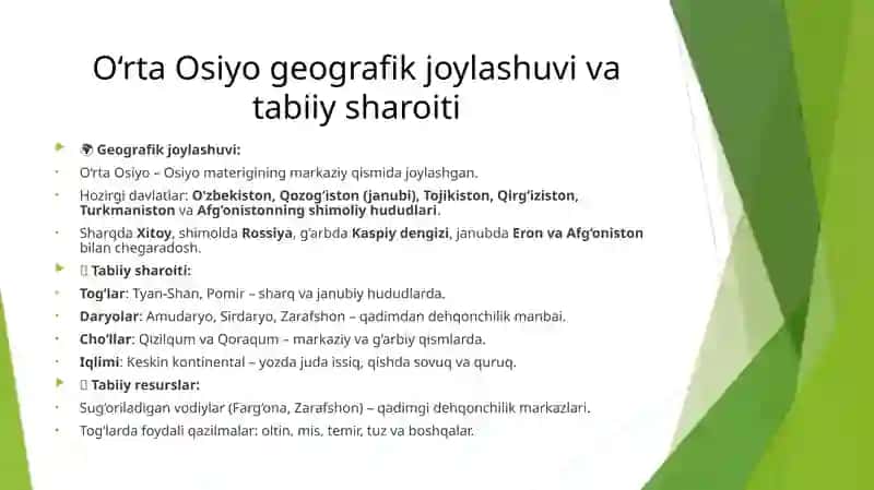 O’rta osiyo dagi tarixiy hududlar va qadimgi halqlar joylashuvi 3