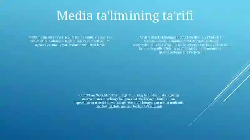 Aqsh Mediata'Limining Kinota'Lim Bilan UygʻUnlashuv Masalasi 3