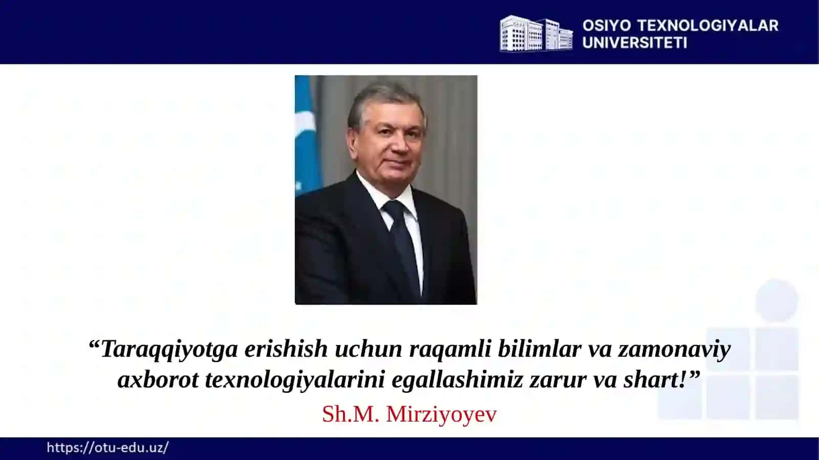 Taraqqiyotga erishish uchun raqamli bilimlar va zamonaviy axborot texnologiyalarini egallashimiz zarur va shart! 3