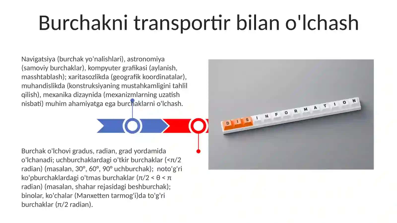 Burchak olchov tyrlarini o'rganish va har bir olchov turining qo'llanish sohasini aniqlash 3