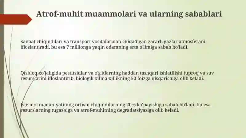 Ekologiya muamolari va yechimlari 3