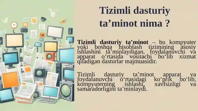 Tizimli dasturiy ta’minot tushunchasi 3