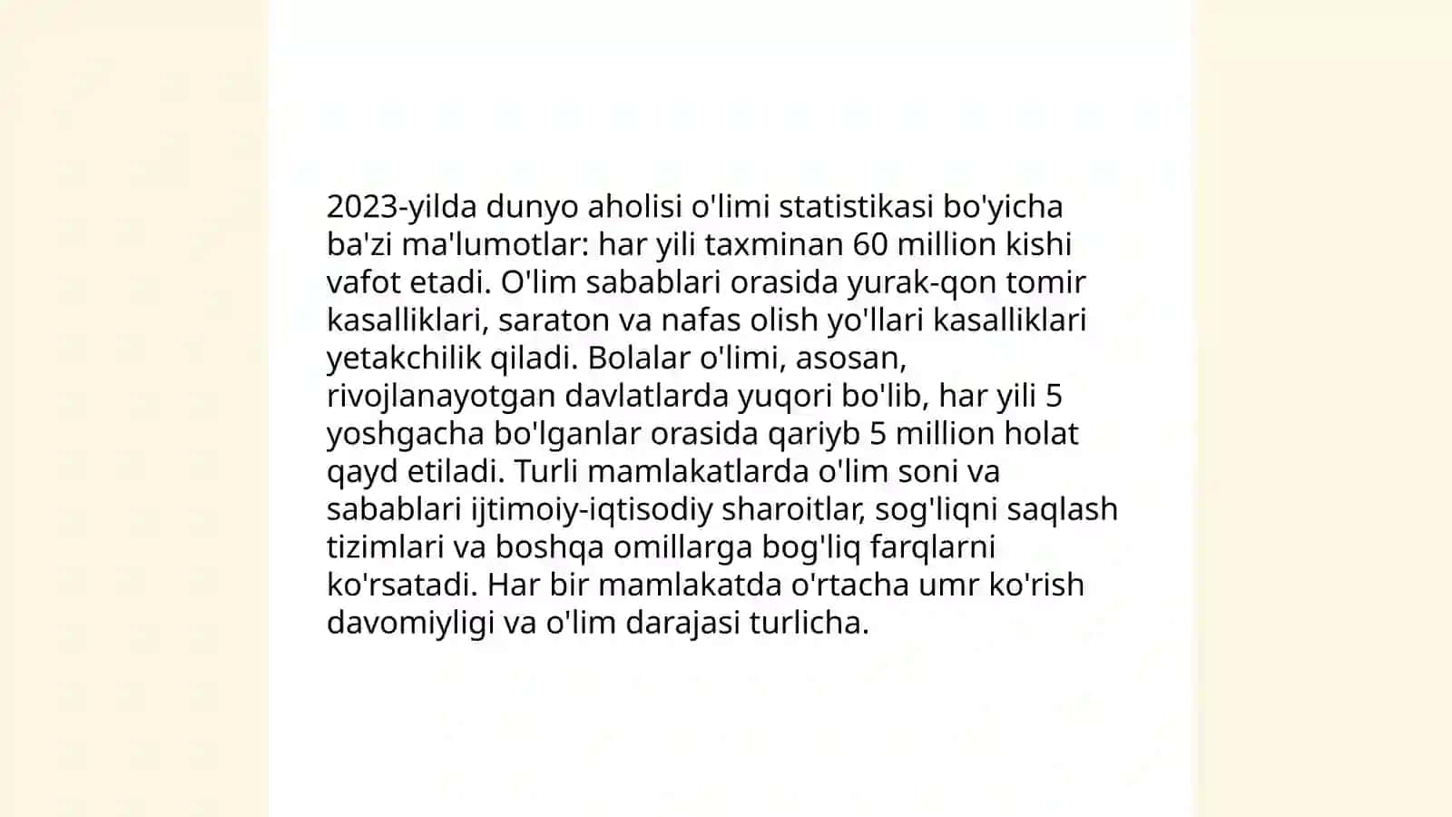 Dunyo aholisi oʻlimi, sabablari va epidemiologik oʻtish 3