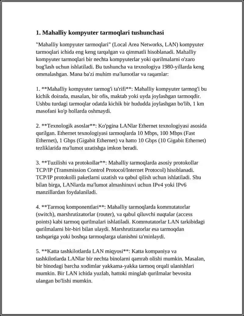 Mahalliy kompyuter tarmoqlari 3