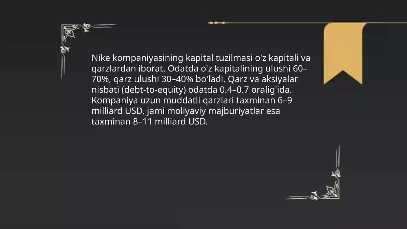 Nike kompaniyasining korporativ moliyasi 3