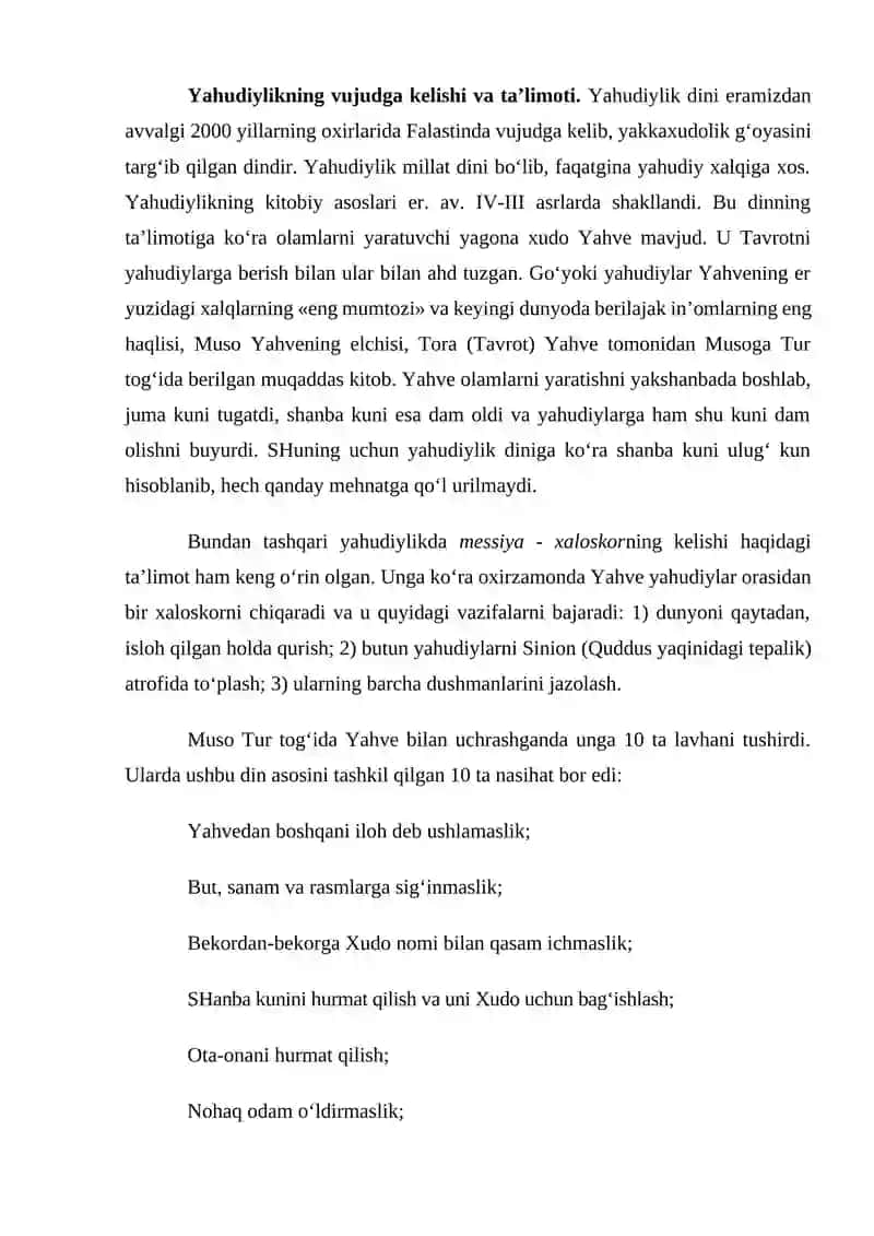 Yahudiylik talimoti 3