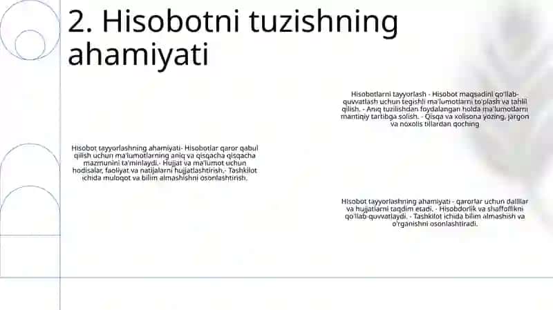 Hisobotlar yozish 3