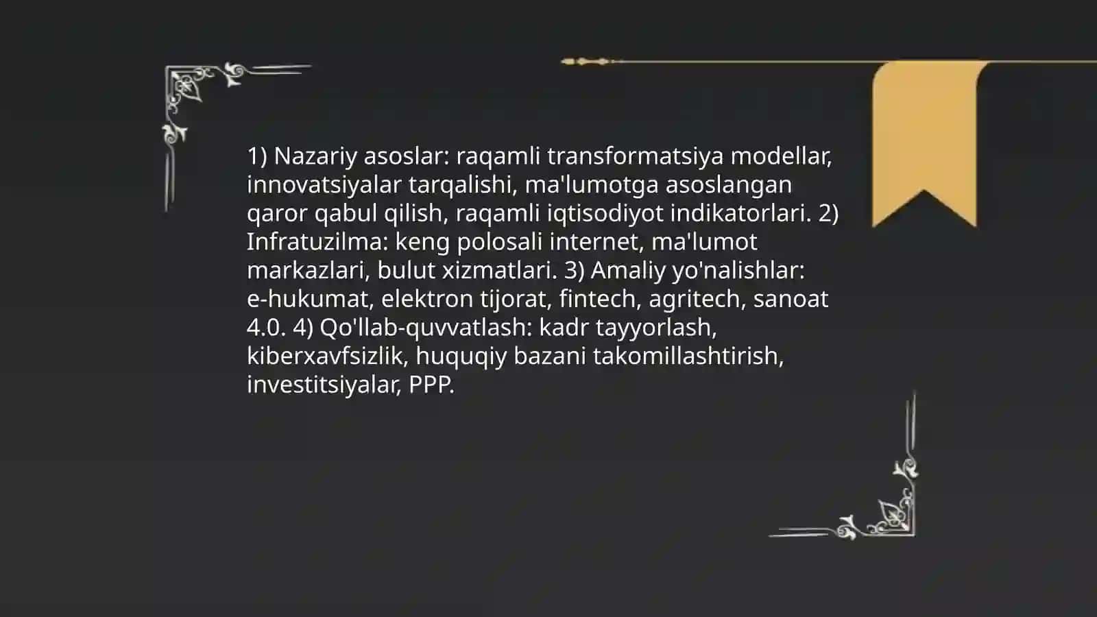 Iqtisodiy faoliyatni axborotlashtirish. O'zbekiston Respublikasida zamonaviy axborot texnologiyalarining holati va rivojlanish tendentsiyalari 3